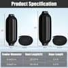 image:imageGoplus 4 Pack Marine Boat Fenders 23 X 65 27 X 85 Ribbed Twin Eyes Boat Fender with 4 Ropes amp 1 Air Pump Various Sizes amp Colors Vinyl Inflatable Boat Bumpers for Docking Pontoon BoatsBlack