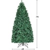 image:imageGoplus 7ft Prelit Christmas Tree Artificial Hinged Spruce Xmas Full Tree with 300 LED Lights 1096 PVC Tips Folding Metal Stand for Home Office Party Decoration7 FT