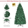 image:imageGoplus 7ft Prelit Christmas Tree Artificial Hinged Spruce Xmas Full Tree with 300 LED Lights 1096 PVC Tips Folding Metal Stand for Home Office Party Decoration7 FT
