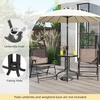 image:imageGoplus Bistro Table and Chairs Set of 2 Outdoor 3 Piece Patio Bistro Set with 157 Umbrella Hole Tempered Glass Tabletop 2 Folding Chairs Small Patio Furniture Dining Set for Garden BalconyBrownwave Backrest