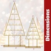 image:imageGoplus 2 Pack Christmas Card Holder Holiday Card Display Stand with 36 Round Clips Metal Hanging Rack Xmas Photo Tree Holder for Home Office Party Decoration BlackGold