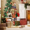 image:imageGoplus 2 Pack Christmas Card Holder Holiday Card Display Stand with 36 Round Clips Metal Hanging Rack Xmas Photo Tree Holder for Home Office Party Decoration BlackGold