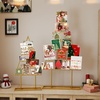 image:imageGoplus 2 Pack Christmas Card Holder Holiday Card Display Stand with 36 Round Clips Metal Hanging Rack Xmas Photo Tree Holder for Home Office Party Decoration BlackGold