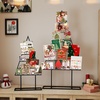 image:imageGoplus 2 Pack Christmas Card Holder Holiday Card Display Stand with 36 Round Clips Metal Hanging Rack Xmas Photo Tree Holder for Home Office Party Decoration BlackBlack