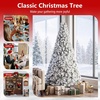 image:imageGoplus 6 FT Artificial Christmas Tree Unlit Flocked Xmas Tree with 600 Full Branch Tips amp Folding Metal Stand Hinged Realistic Holiday Decoration for Indoor Home Office6ft