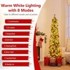 image:imageGoplus 6FT PreLit Pencil Christmas Tree w120LED Warm White Lights 8 Modes Timer Remote264 Branch TipsCashmere Pine Needles Metal Stand Slim Holiday Xmas Tree Home Decoration 6 FT