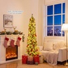 image:imageGoplus 6FT PreLit Pencil Christmas Tree w120LED Warm White Lights 8 Modes Timer Remote264 Branch TipsCashmere Pine Needles Metal Stand Slim Holiday Xmas Tree Home Decoration 6 FT