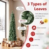 image:imageGoplus 6FT PreLit Pencil Christmas Tree w120LED Warm White Lights 8 Modes Timer Remote264 Branch TipsCashmere Pine Needles Metal Stand Slim Holiday Xmas Tree Home Decoration 6 FT