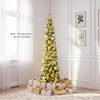 image:imageGoplus 6FT PreLit Pencil Christmas Tree w120LED Warm White Lights 8 Modes Timer Remote264 Branch TipsCashmere Pine Needles Metal Stand Slim Holiday Xmas Tree Home Decoration 6 FT