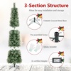 image:imageGoplus 6FT PreLit Pencil Christmas Tree w120LED Warm White Lights 8 Modes Timer Remote264 Branch TipsCashmere Pine Needles Metal Stand Slim Holiday Xmas Tree Home Decoration 6 FT