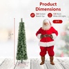 image:imageGoplus 6FT PreLit Pencil Christmas Tree w120LED Warm White Lights 8 Modes Timer Remote264 Branch TipsCashmere Pine Needles Metal Stand Slim Holiday Xmas Tree Home Decoration 6 FT