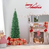 image:imageGoplus 6ft Pencil Christmas Tree Unlit Artificial Slim Xmas Tree with PVC Branch Tips Foldable Sturdy Metal Stand for Home Office School Shop Decoration6ft