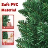 image:imageGoplus 6ft Pencil Christmas Tree Unlit Artificial Slim Xmas Tree with PVC Branch Tips Foldable Sturdy Metal Stand for Home Office School Shop Decoration9ft