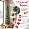 image:imageGoplus 7FT PreLit Pencil Christmas Tree w150LED Warm White Lights 8 Modes Timer Remote338 Branch TipsCashmere Pine Needles Metal Stand Slim Holiday Xmas Tree Home Decoration 7 FT5ft 11in