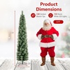 image:imageGoplus 7FT PreLit Pencil Christmas Tree w150LED Warm White Lights 8 Modes Timer Remote338 Branch TipsCashmere Pine Needles Metal Stand Slim Holiday Xmas Tree Home Decoration 7 FT5ft 11in