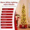 image:imageGoplus 7FT PreLit Pencil Christmas Tree w150LED Warm White Lights 8 Modes Timer Remote338 Branch TipsCashmere Pine Needles Metal Stand Slim Holiday Xmas Tree Home Decoration 7 FT5ft 11in