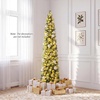 image:imageGoplus 7FT PreLit Pencil Christmas Tree w150LED Warm White Lights 8 Modes Timer Remote338 Branch TipsCashmere Pine Needles Metal Stand Slim Holiday Xmas Tree Home Decoration 7 FT5ft 11in