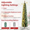 image:imageGoplus 7FT PreLit Pencil Christmas Tree w150LED Warm White Lights 8 Modes Timer Remote338 Branch TipsCashmere Pine Needles Metal Stand Slim Holiday Xmas Tree Home Decoration 7 FT5ft 11in