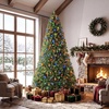 image:imageGoplus 8 FT Artificial Christmas Tree PreLit Xmas Tree with 1605 Full Branch Tips 600 LED Lights 9 Lighting Modes amp Remote Hinged Realistic Holiday Decoration for Indoor Home Office Green 8ft