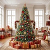 image:imageGoplus 8 FT Artificial Christmas Tree PreLit Xmas Tree with 1605 Full Branch Tips 600 LED Lights 9 Lighting Modes amp Remote Hinged Realistic Holiday Decoration for Indoor Home Office Green 8ft