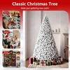 image:imageGoplus 9FT Artificial Christmas Tree Unlit Flocked Xmas Tree with 1498 Full Branch Tips amp Folding Metal Stand Hinged Realistic Holiday Decoration for Indoor Home Office
