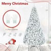 image:imageGoplus 9FT Artificial Christmas Tree Unlit Flocked Xmas Tree with 1498 Full Branch Tips amp Folding Metal Stand Hinged Realistic Holiday Decoration for Indoor Home Office