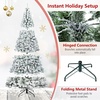 image:imageGoplus 9FT Artificial Christmas Tree Unlit Flocked Xmas Tree with 1498 Full Branch Tips amp Folding Metal Stand Hinged Realistic Holiday Decoration for Indoor Home Office