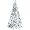 image:imageGoplus 6 FT Artificial Christmas Tree Unlit Flocked Xmas Tree with 600 Full Branch Tips amp Folding Metal Stand Hinged Realistic Holiday Decoration for Indoor Home Office6ft