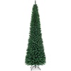 image:imageGoplus 6ft Pencil Christmas Tree Unlit Artificial Slim Xmas Tree with PVC Branch Tips Foldable Sturdy Metal Stand for Home Office School Shop Decoration9ft