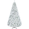 image:imageGoplus 9FT Artificial Christmas Tree Unlit Flocked Xmas Tree with 1498 Full Branch Tips amp Folding Metal Stand Hinged Realistic Holiday Decoration for Indoor Home Office