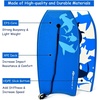 image:imageGoplus 413733 Lightweight Body Board for Beach Surf Board with EPS Core XPE Deck HDPE Slick Bottom Wrist Leash Bodyboard for Kids Adults SurfingBlue Shark