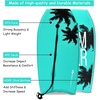image:imageGoplus 413733 Lightweight Body Board for Beach Surf Board with EPS Core XPE Deck HDPE Slick Bottom Wrist Leash Bodyboard for Kids Adults SurfingGreen Coconut Palm