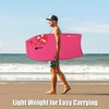 image:imageGoplus 413733 Lightweight Body Board for Beach Surf Board with EPS Core XPE Deck HDPE Slick Bottom Wrist Leash Bodyboard for Kids Adults SurfingPink Flower