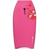 image:imageGoplus 413733 Lightweight Body Board for Beach Surf Board with EPS Core XPE Deck HDPE Slick Bottom Wrist Leash Bodyboard for Kids Adults SurfingPink Flower
