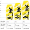 image:imageGoplus 413733 Lightweight Body Board for Beach Surf Board with EPS Core XPE Deck HDPE Slick Bottom Wrist Leash Bodyboard for Kids Adults SurfingYellow Coconut Palm