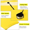 image:imageGoplus 413733 Lightweight Body Board for Beach Surf Board with EPS Core XPE Deck HDPE Slick Bottom Wrist Leash Bodyboard for Kids Adults SurfingYellow Coconut Palm