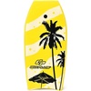 image:imageGoplus 413733 Lightweight Body Board for Beach Surf Board with EPS Core XPE Deck HDPE Slick Bottom Wrist Leash Bodyboard for Kids Adults SurfingYellow Coconut Palm