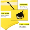 image:imageGoplus 413733 Lightweight Body Board for Beach Surf Board with EPS Core XPE Deck HDPE Slick Bottom Wrist Leash Bodyboard for Kids Adults SurfingYellow Coconut Palm
