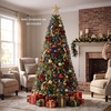 image:imageGoplus 7 FT Artificial Christmas Tree PreLit Xmas Tree with 1181 Full Branch Tips 500 LED Lights 9 Lighting Modes amp Remote Hinged Realistic Holiday Decoration for Indoor Home Office Green 7ft7ft