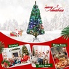 image:imageGoplus 7ft Fiber Optic Artificial Christmas Tree Prelit Premium Spruce Tree with Solid Metal Stand 820 Branch Tips Xmas Full Tree for Indoor Holiday Decoration
