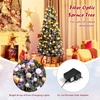 image:imageGoplus 7ft Fiber Optic Artificial Christmas Tree Prelit Premium Spruce Tree with Solid Metal Stand 820 Branch Tips Xmas Full Tree for Indoor Holiday Decoration