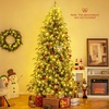image:imageGoplus 8 FT PreLit Artificial Christmas Tree Hinged Faux Xmas Tree with 470 Warm White LED Lights 1470 Soft TPE amp PVC Mixed Branch Tips Foldable Metal Stand Holiday Party Home Office Decoration