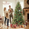 image:imageGoplus 8 FT PreLit Artificial Christmas Tree Hinged Faux Xmas Tree with 470 Warm White LED Lights 1470 Soft TPE amp PVC Mixed Branch Tips Foldable Metal Stand Holiday Party Home Office Decoration