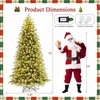 image:imageGoplus 8 FT PreLit Artificial Christmas Tree Hinged Faux Xmas Tree with 470 Warm White LED Lights 1470 Soft TPE amp PVC Mixed Branch Tips Foldable Metal Stand Holiday Party Home Office Decoration