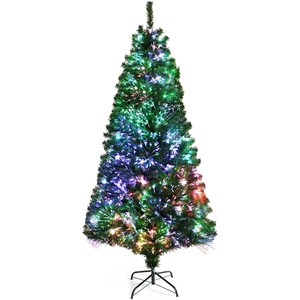 image:imageGoplus 7ft Fiber Optic Artificial Christmas Tree Prelit Premium Spruce Tree with Solid Metal Stand 820 Branch Tips Xmas Full Tree for Indoor Holiday Decoration