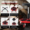image:imageGoplus Rolling Garage Stool 1622 Adjustable Mechanic Stool with Universal Wheels Removable Magnetic Tool Tray 2 Thick Padded Cushion 330LBS Capacity Roller Creeper Seat Shop ChairRed