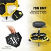 image:imageGoplus Rolling Garage Stool 1622 Adjustable Mechanic Stool with Universal Wheels Removable Magnetic Tool Tray 2 Thick Padded Cushion 330LBS Capacity Roller Creeper Seat Shop ChairYellow
