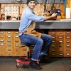 image:imageGoplus Rolling Garage Stool 1622 Adjustable Mechanic Stool with Universal Wheels Removable Magnetic Tool Tray 2 Thick Padded Cushion 330LBS Capacity Roller Creeper Seat Shop ChairRed