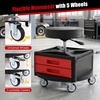 image:imageGoplus Rolling Garage Stool 1622 Adjustable Mechanic Stool with Universal Wheels Removable Magnetic Tool Tray 2 Thick Padded Cushion 330LBS Capacity Roller Creeper Seat Shop ChairRed