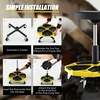 image:imageGoplus Rolling Garage Stool 1622 Adjustable Mechanic Stool with Universal Wheels Removable Magnetic Tool Tray 2 Thick Padded Cushion 330LBS Capacity Roller Creeper Seat Shop ChairYellow